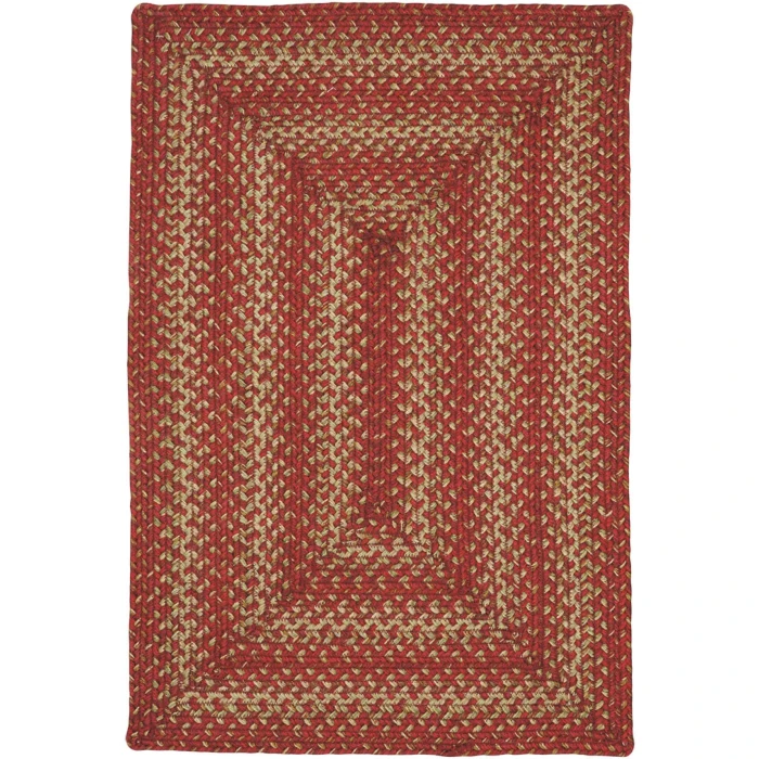 Homespice Decor Jute Braided Apple Pie Red 511676 20 in. X 30 in. Rect Rug