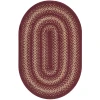Homespice Decor Jute Braided Rug Burgundy Autumn Maple 2ft. x 3ft. Oval Rug