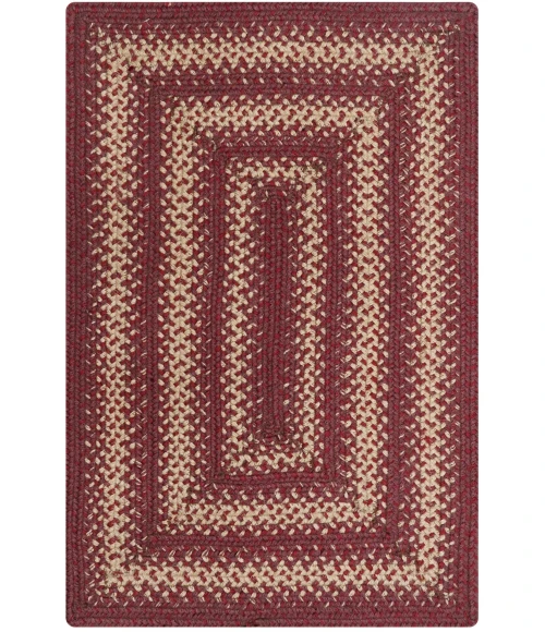 Homespice Decor Jute Braided Rug Burgundy Autumn Maple 4ft. x 6ft. Rect. Rug