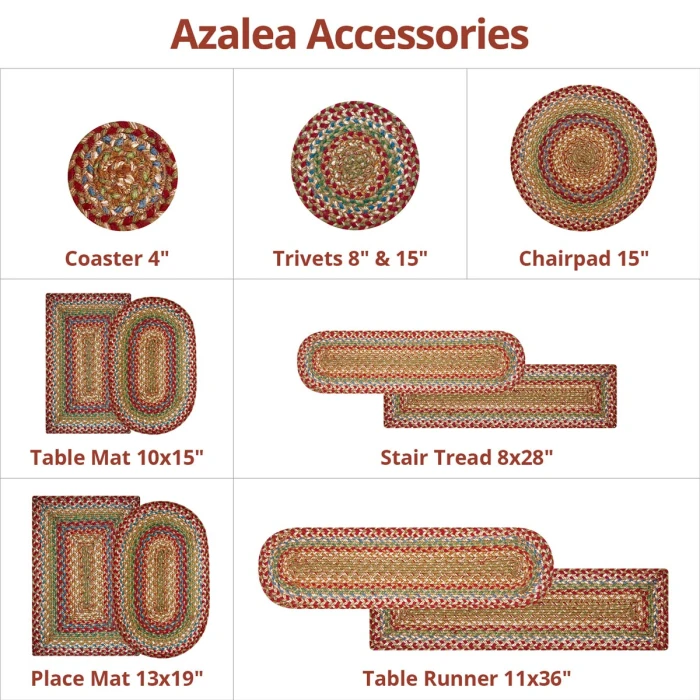 Homespice Decor Jute Braided Azalea Multi 506146 8 ft. X 10 ft. Oval Rug