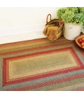 Homespice Decor Jute Braided Azalea Multi 502148 27 in. X 45 in. Oval Rug