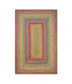 Homespice Decor Jute Braided Azalea Multi 511140 20 in. X 30 in. Rect Rug