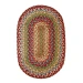 Homespice Decor Jute Braided Azalea Multi 504142 5 ft. X 8 ft. Oval Rug