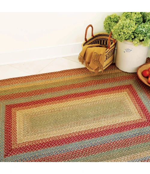 Homespice Decor Jute Braided Azalea Multi 516145 8 ft. X 10 ft. Rect Rug