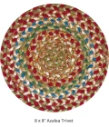 Homespice Decor Jute Braided Accessories Azalea Multi 240021PS 8 in. Set of 3 Round Rug