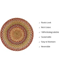 Homespice Decor Jute Braided Accessories Azalea Multi 240039PS 15 in. Set of 2 Round Rug