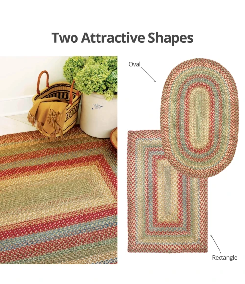 Homespice Decor Jute Braided Azalea Multi 516145 8 ft. X 10 ft. Rect Rug