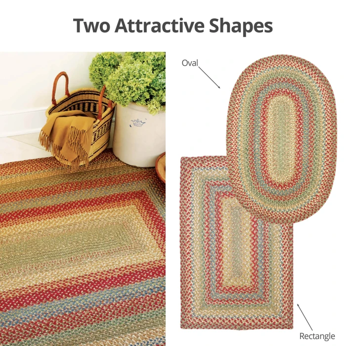 Homespice Decor Jute Braided Azalea Multi 516145 8 ft. X 10 ft. Rect Rug