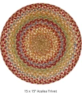 Homespice Decor Jute Braided Accessories Azalea Multi 240039PS 15 in. Set of 2 Round Rug