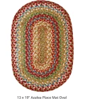 Homespice Decor Jute Braided Accessories Azalea Multi 240053PS 13 in. X 19 in. Set of 4 Oval Rug