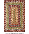 Homespice Decor Jute Braided Accessories Azalea Multi 240069PS 13 in. X 19 in. Set of 4 Rect Rug