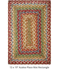 Homespice Decor Jute Braided Accessories Azalea Multi 240069PS 13 in. X 19 in. Set of 4 Rect Rug