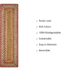 Homespice Decor Jute Braided Accessories Azalea Multi 240113PS 8 in. X 28 in. Set of 2 Rect Rug