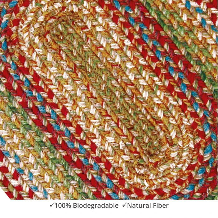 Homespice Decor Jute Braided Accessories Azalea Multi 572141 11 in. X 36 in. Rect Rug
