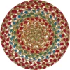 Homespice Decor Jute Braided Accessories Azalea Multi 240021PS 8 in. Set of 3 Round Rug