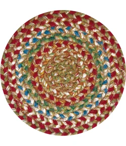Homespice Decor Jute Braided Accessories Azalea Multi 240021PS 8 in. Set of 3 Round Rug