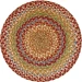 Homespice Decor Jute Braided Accessories Azalea Multi 240039PS 15 in. Set of 2 Round Rug