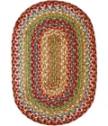 Homespice Decor Jute Braided Accessories Azalea Multi 240053PS 13 in. X 19 in. Set of 4 Oval Rug