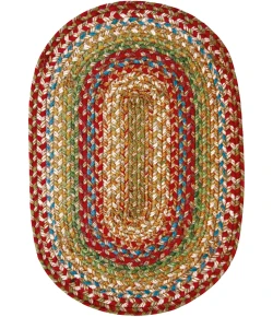 Homespice Decor Jute Braided Accessories Azalea Multi 240053PS 13 in. X 19 in. Set of 4 Oval Rug