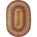 Homespice Decor Jute Braided Accessories Azalea Multi 240053PS 13 in. X 19 in. Set of 4 Oval Rug