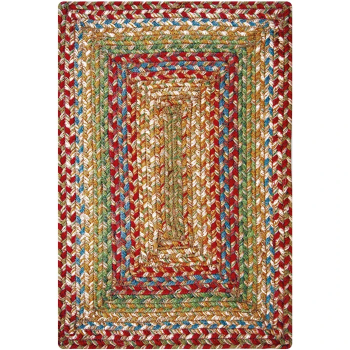 Homespice Decor Jute Braided Accessories Azalea Multi 240069PS 13 in. X 19 in. Set of 4 Rect Rug