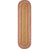 Homespice Decor Jute Braided Accessories Azalea Multi 240097PS 8 in. X 28 in. Set of 2 Oval Rug