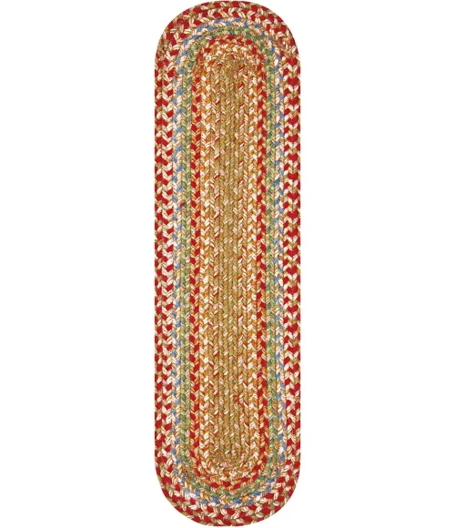 Homespice Decor Jute Braided Accessories Azalea Multi 240129PS 8 in. X 28 in. Set of 13 Oval Rug