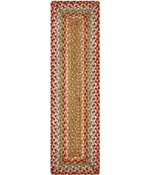 Homespice Decor Jute Braided Accessories Azalea Multi 240113PS 8 in. X 28 in. Set of 2 Rect Rug