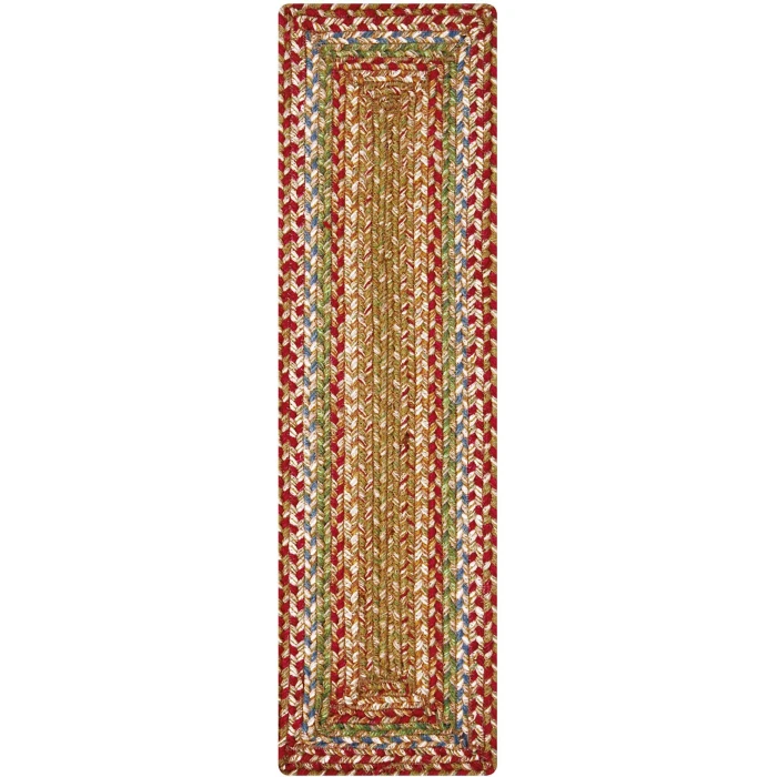 Homespice Decor Jute Braided Accessories Azalea Multi 240145PS 8 in. X 28 in. Set of 13 Rect Rug