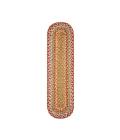 Homespice Decor Jute Braided Accessories Azalea Multi 571144 11 in. X 36 in. Oval Rug