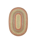 Homespice Decor Jute Braided Azalea Multi 505149 6 ft. X 9 ft. Oval Rug