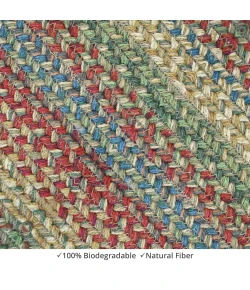 Homespice Decor Jute Braided Azalea Multi 519146 22 in. X 72 in. Rect Rug