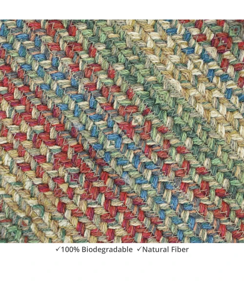 Homespice Decor Jute Braided Azalea Multi 516145 8 ft. X 10 ft. Rect Rug