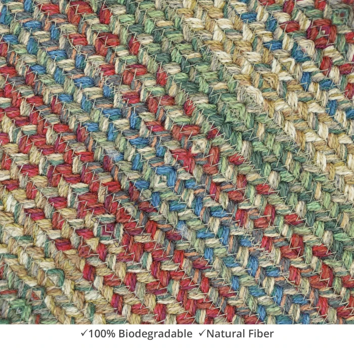 Homespice Decor Jute Braided Azalea Multi 516145 8 ft. X 10 ft. Rect Rug