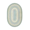 Homespice Decor Cotton Braided Baja Blue 406286 8 ft. X 10 ft. Oval Rug