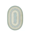 Homespice Decor Cotton Braided Baja Blue 403285 4 ft. X 6 ft. Oval Rug