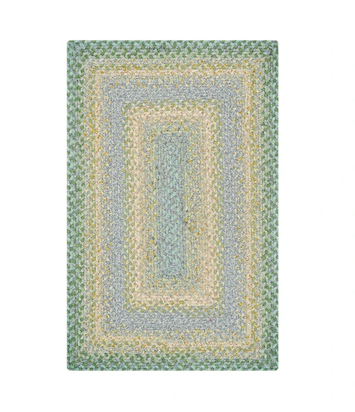 Homespice Decor Cotton Braided Baja Blue 454287 20 in. X 30 in. Rect Rug
