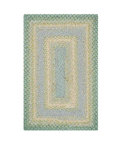 Homespice Decor Cotton Braided Baja Blue 414281 5 ft. X 8 ft. Rect Rug