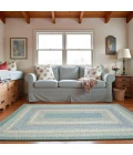 Homespice Decor Cotton Braided Rug Blue Baja Blue 10in. x 10in. Rect. Rug