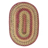 Homespice Decor Ultra Durable Braided Barcelona Red 300157 27 in. X 45 in. Oval Rug