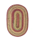Homespice Decor Ultra Durable Braided Barcelona Red 300157 27 in. X 45 in. Oval Rug