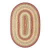 Homespice Decor Ultra Durable Braided Barcelona Red 321152 20 in. X 30 in. Oval Rug