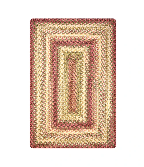 Homespice Decor Ultra Durable Braided Barcelona Red 314154 5 ft. X 8 ft. Rect Rug