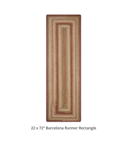 Homespice Decor Ultra Durable Braided Barcelona Red 329158 22 in. X 72 in. Rect Rug