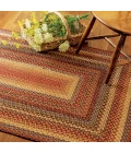Homespice Decor Cotton Braided Biscotti Brown 400246 27 in. X 45 in. Oval Rug