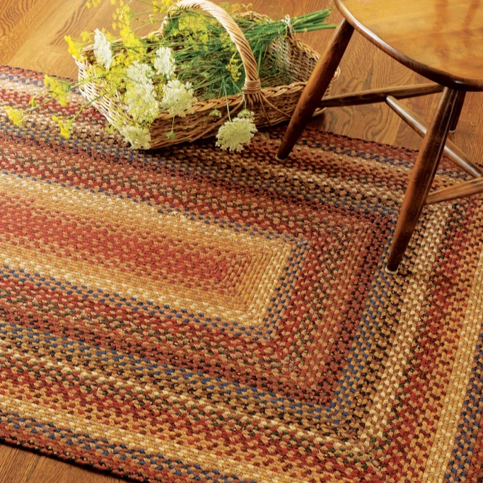 Homespice Decor Cotton Braided Biscotti Brown 410245 27 in. X 45 in. Rect Rug