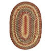 Homespice Decor Cotton Braided Biscotti Brown 453242 20 in. X 30 in. Oval Rug
