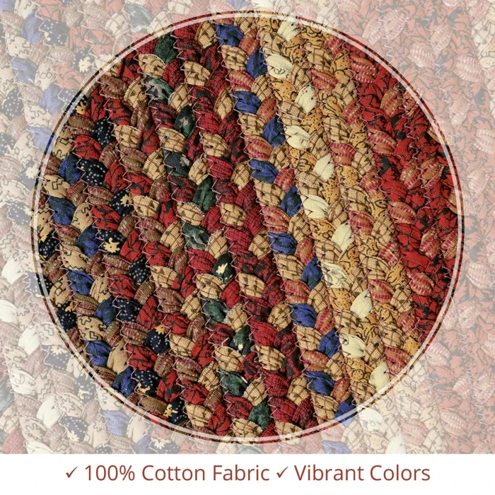 Homespice Decor Cotton Braided Biscotti Brown 410245 27 in. X 45 in. Rect Rug