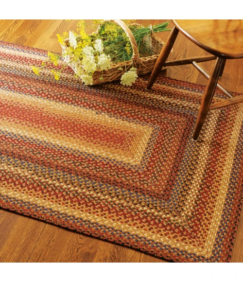 Homespice Decor Cotton Braided Biscotti Brown 405241 6 ft. X 9 ft. Oval Rug