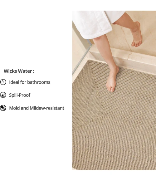 Homespice Decor Ultra Durable Braided Biscuit Tan 306678 8 ft. X 10 ft. Oval Rug